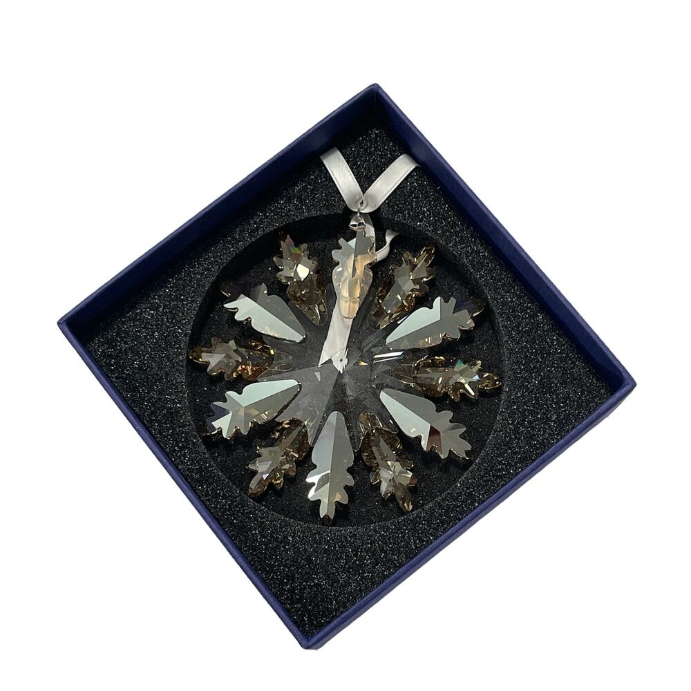 Swarovski Winter Star Ornament gold tone new